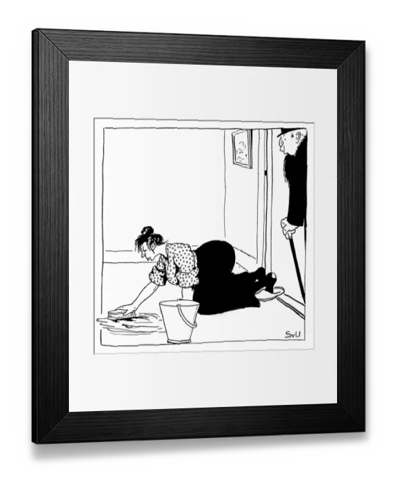 Framed Print : Scrubbing the Floor Framed Print : Scrubbing the Floor