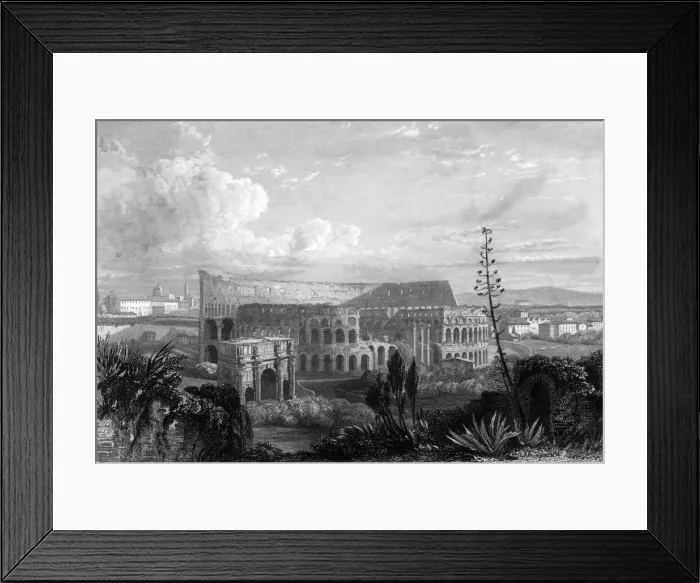 Framed Print : Rome / Colosseum C1840 Framed Print : Rome / Colosseum C1840
