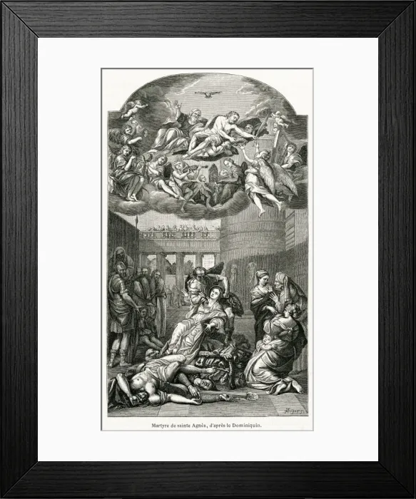 Framed Print : Saint Agnes / Huyot Framed Print : Saint Agnes / Huyot
