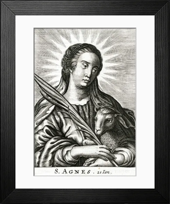 Framed Print : Saint Agnes / Anon Framed Print : Saint Agnes / Anon