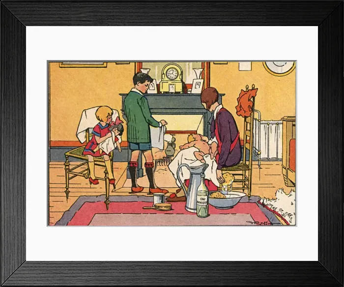 Framed Print : New Baby in Family C1920 Framed Print : New Baby in Family C1920