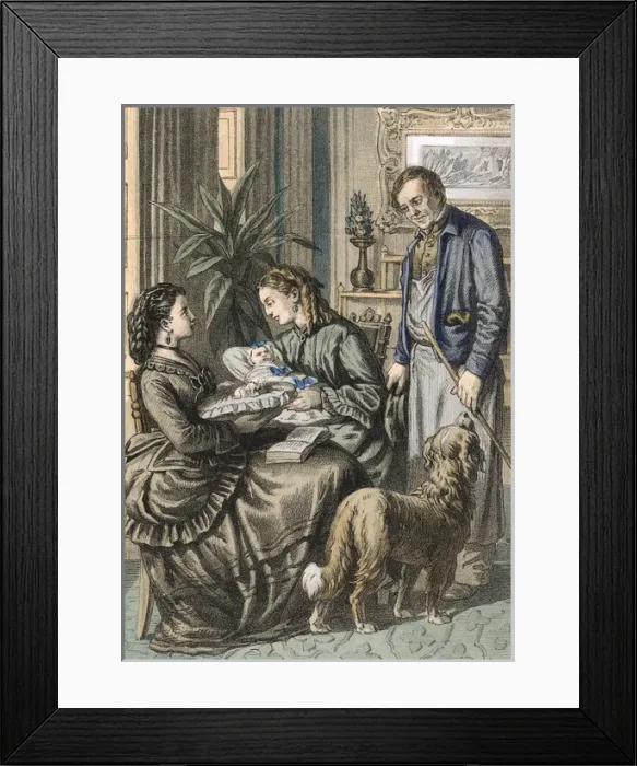 Framed Print : New Baby / German Family Framed Print : New Baby / German Family