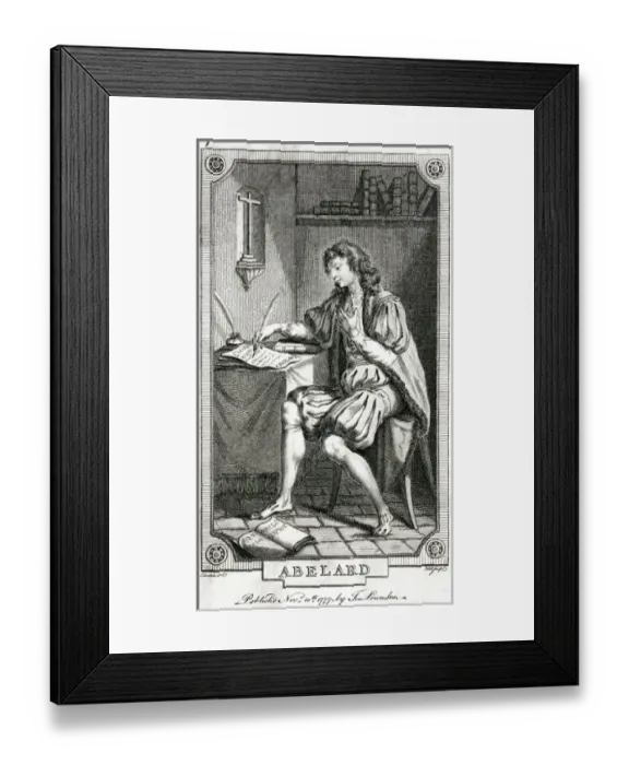 Framed Print : Abelard Writing / Edwards Framed Print : Abelard Writing / Edwards
