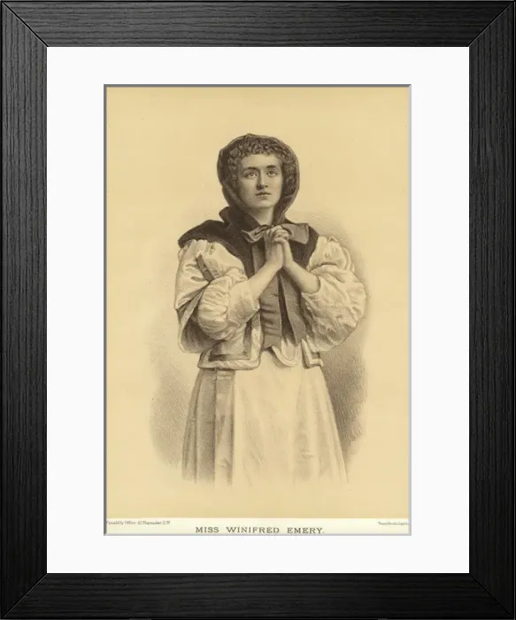 Framed Print : Winifred Emery / 1889 Framed Print : Winifred Emery / 1889