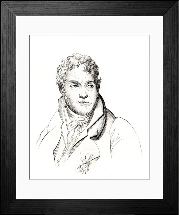Framed Print : J-L David / Line Drg Framed Print : J-L David / Line Drg