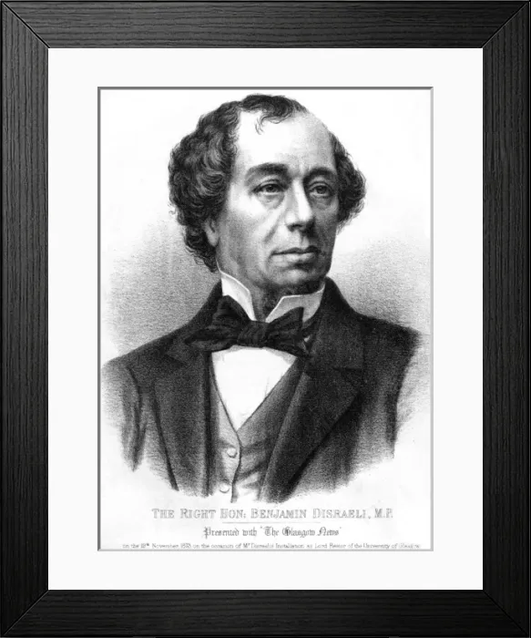 Framed Print : Disraeli / Glasgow News Framed Print : Disraeli / Glasgow News