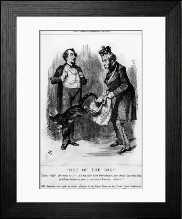 Framed Print : Disraeli / Cat / Bag / Lord Framed Print : Disraeli / Cat / Bag / Lord