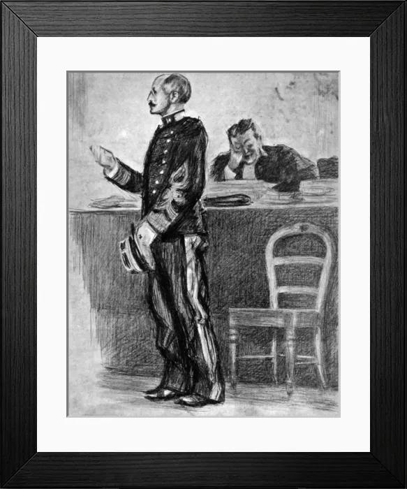 Framed Print : Dreyfus Stands Trial Framed Print : Dreyfus Stands Trial