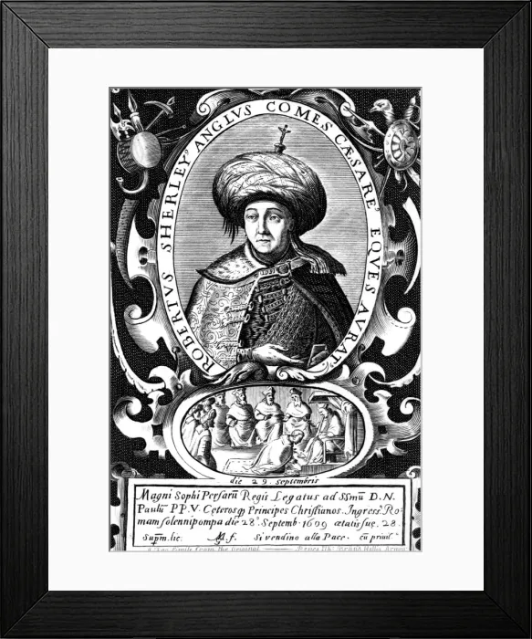 Framed Print : Sir Robert Shirley Framed Print : Sir Robert Shirley