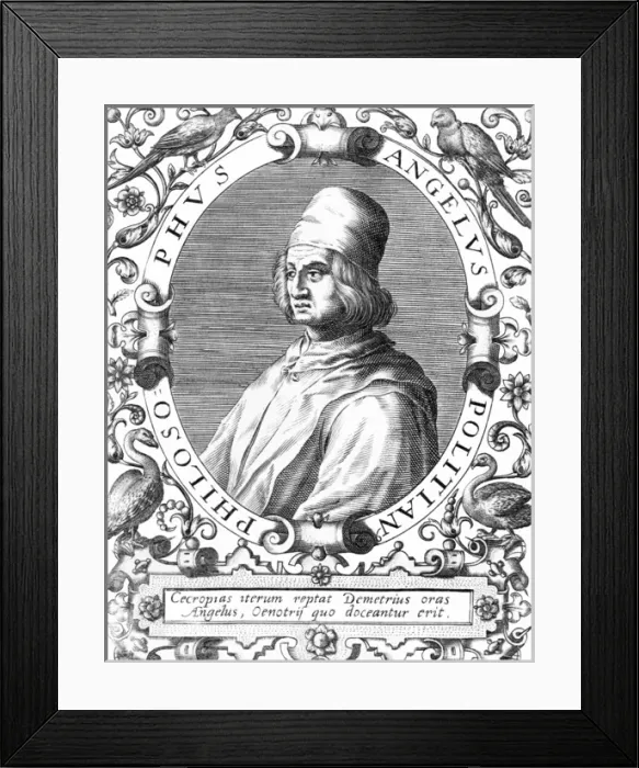 Framed Print : Poliziano (De Bry) Framed Print : Poliziano (De Bry)