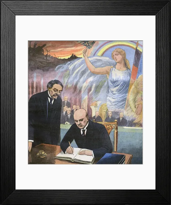 Framed Print : Kellogg Pact Signed Framed Print : Kellogg Pact Signed
