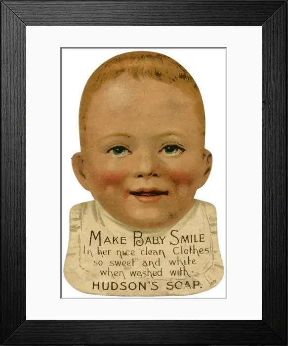 Framed Print : Advert for Hudsons Soap 1900s Framed Print : Advert for Hudsons Soap 1900s