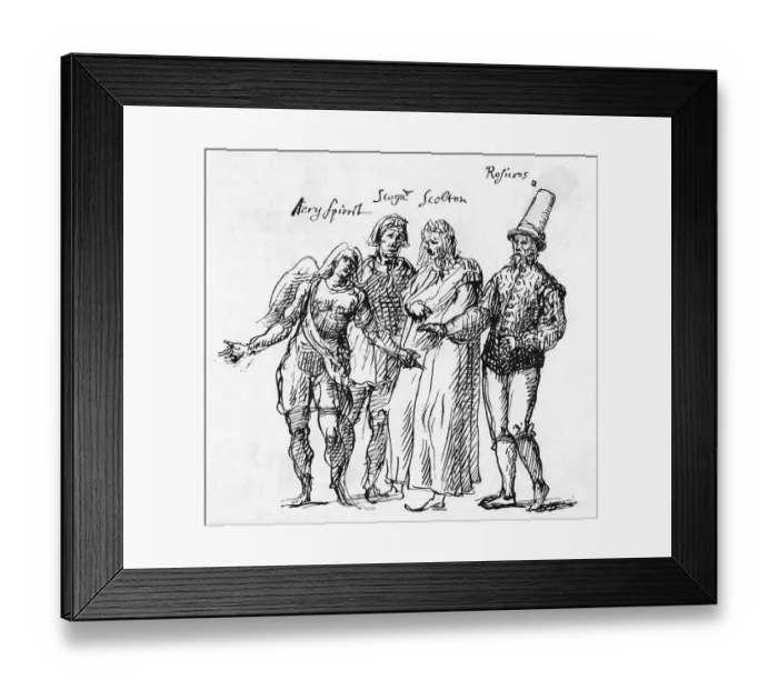 Framed Print : Masque / I. Jones Costumes Framed Print : Masque / I. Jones Costumes