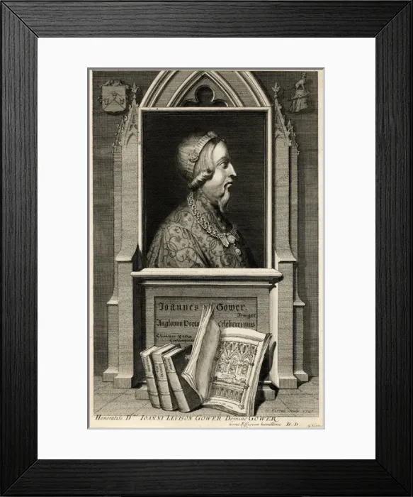Framed Print : John Gower, English poet Framed Print : John Gower, English poet