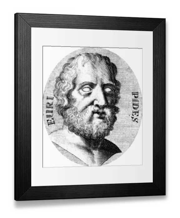 Framed Print : Euripides / Anon / Oval Framed Print : Euripides / Anon / Oval