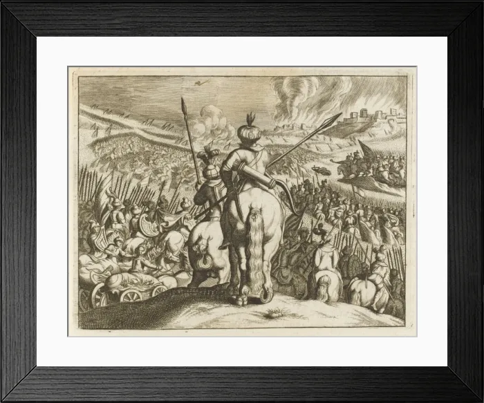 Framed Print : David Attacks Ammonites Framed Print : David Attacks Ammonites