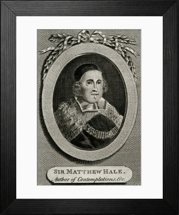 Framed Print : Sir Matthew Hale / Anon Framed Print : Sir Matthew Hale / Anon
