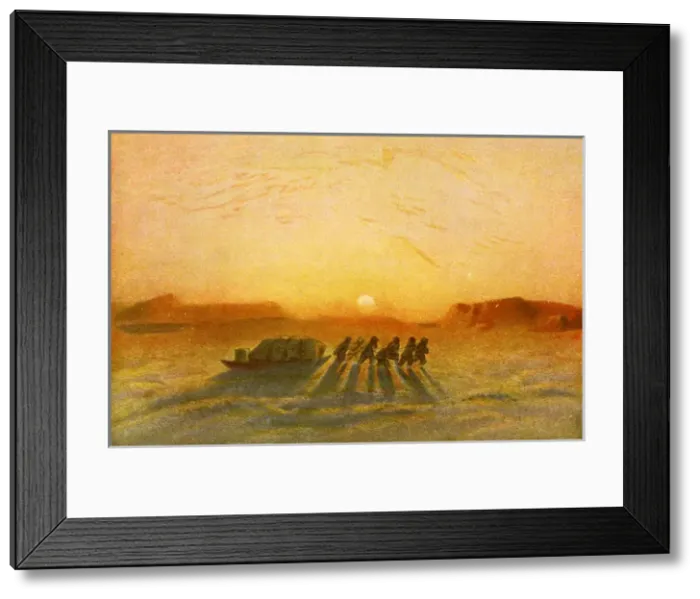 Framed Print : Koldewey / Sleighs / Sunset Framed Print : Koldewey / Sleighs / Sunset