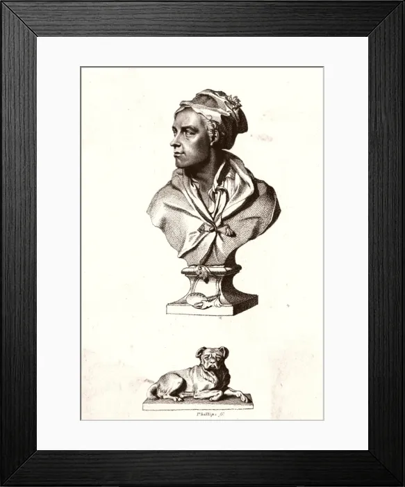 Framed Print : Hogarth / Roubilliac / Dog Framed Print : Hogarth / Roubilliac / Dog