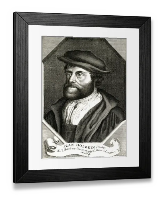 Framed Print : Hans Holbein / French Eng Framed Print : Hans Holbein / French Eng