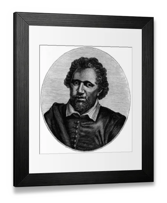 Framed Print : Ben Jonson / Oval / Anon Framed Print : Ben Jonson / Oval / Anon