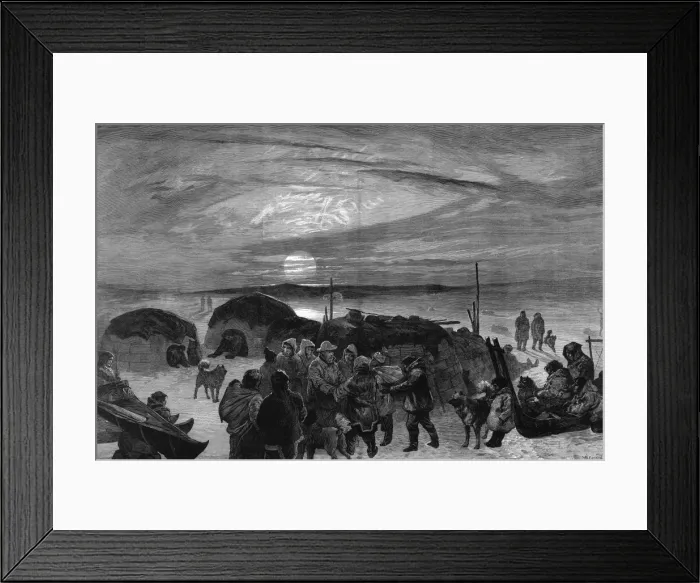 Framed Print : De Long / Meeting Eskimos Framed Print : De Long / Meeting Eskimos