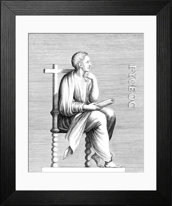 Framed Print : PYTHEOS Greek poet from Colophon, about whom little or nothing is known Date: BC Framed Print : PYTHEOS Greek poet from Colophon, about whom little or nothing is known Date: BC