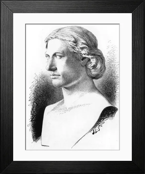 Framed Print : John Keats / Whitney Bust Framed Print : John Keats / Whitney Bust