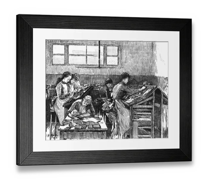Framed Print : Women Compositors Framed Print : Women Compositors