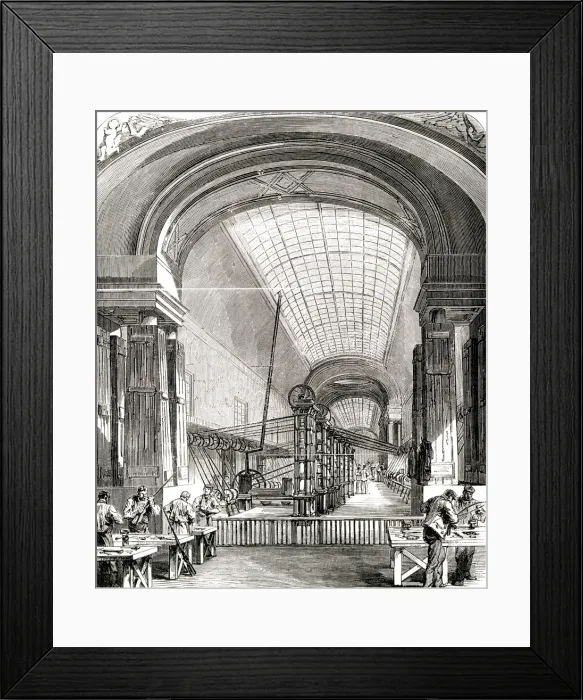 Framed Print : Louvre -Making Guns / 1870 Framed Print : Louvre -Making Guns / 1870