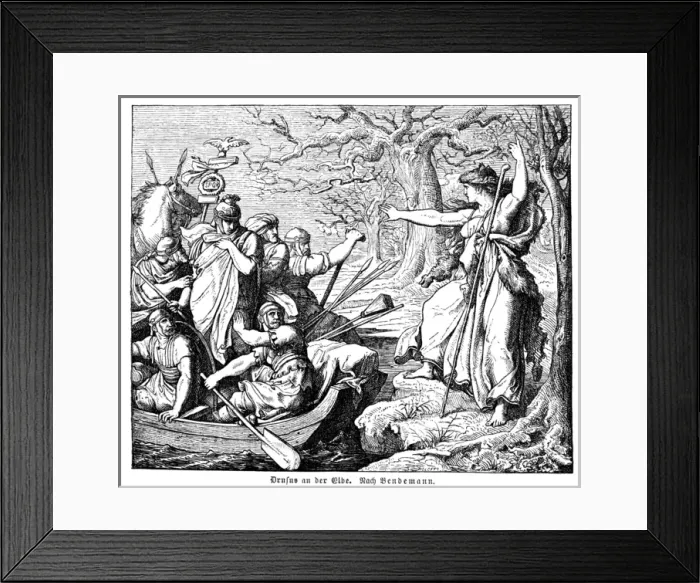 Framed Print : Drusus Meets Priestess Framed Print : Drusus Meets Priestess