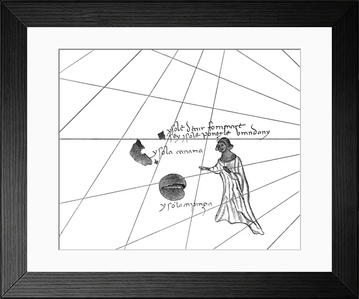 Framed Print : Saint Brendan / Map Framed Print : Saint Brendan / Map