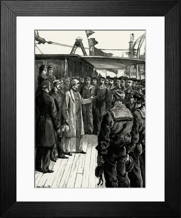 Framed Print : Gladstone with Sailors Framed Print : Gladstone with Sailors
