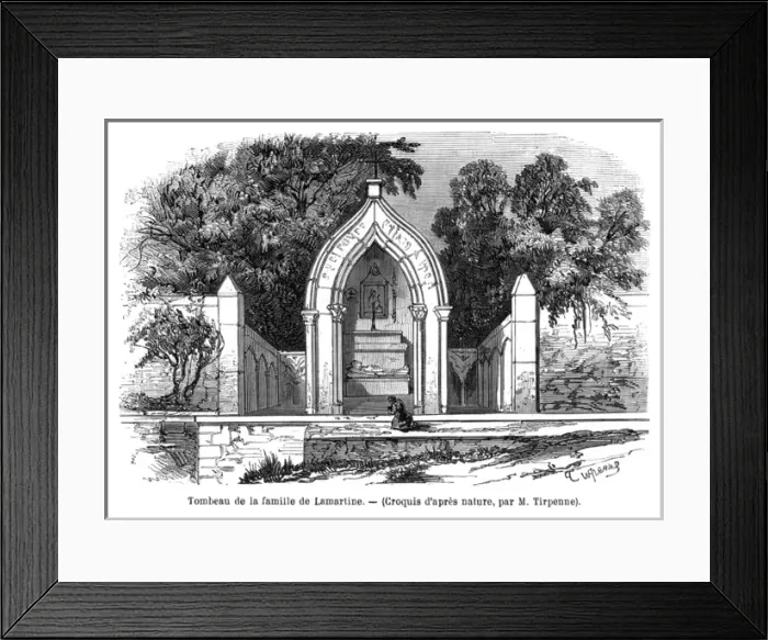 Framed Print : Lamartine / Family Tomb Framed Print : Lamartine / Family Tomb