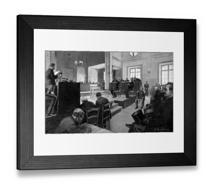 Framed Print : Dreyfus Re-Trial Court Framed Print : Dreyfus Re-Trial Court