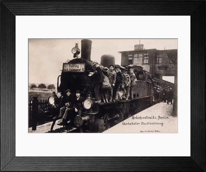 Framed Print : Rail Strike / Berlin 1910 Framed Print : Rail Strike / Berlin 1910