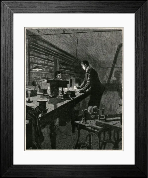 Framed Print : Edison / Lab / Electric Lite Framed Print : Edison / Lab / Electric Lite
