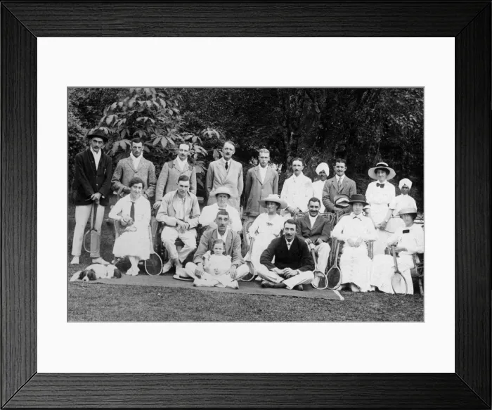 Framed Print : Tennis Party India C1920 Framed Print : Tennis Party India C1920