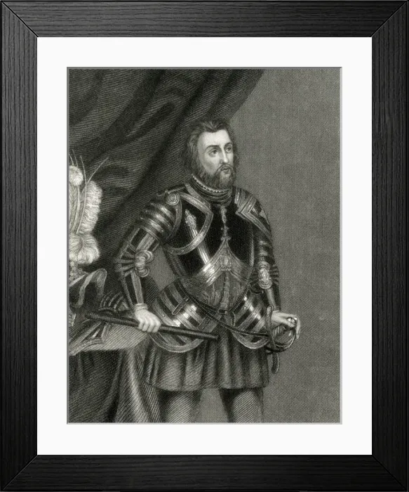 Framed Print : Hernando Cortes / Cook Framed Print : Hernando Cortes / Cook