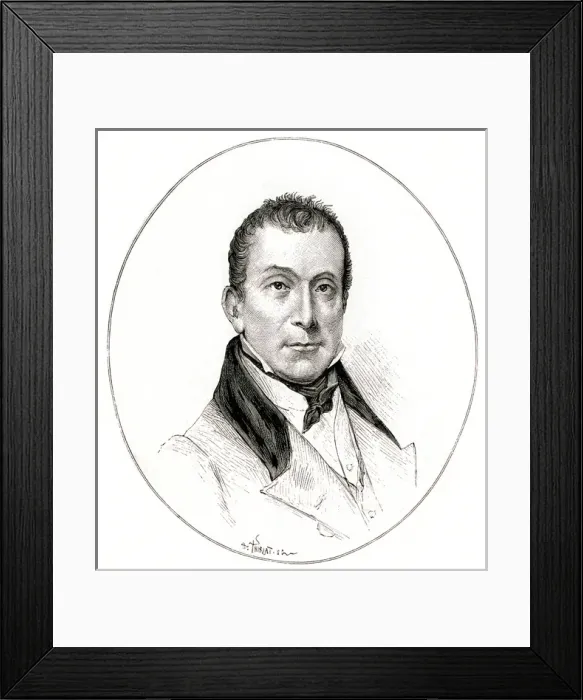 Framed Print : John Baptist Cramer / Oval Framed Print : John Baptist Cramer / Oval