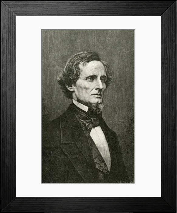 Framed Print : Jefferson Davis / Brady 87 Framed Print : Jefferson Davis / Brady 87