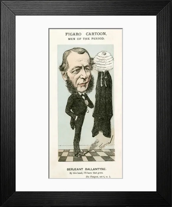 Framed Print : William Ballantine, Cartoon Framed Print : William Ballantine, Cartoon