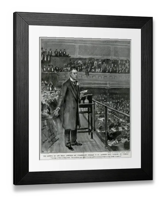 Framed Print : Chamberlain / Glasgow 1903 Framed Print : Chamberlain / Glasgow 1903