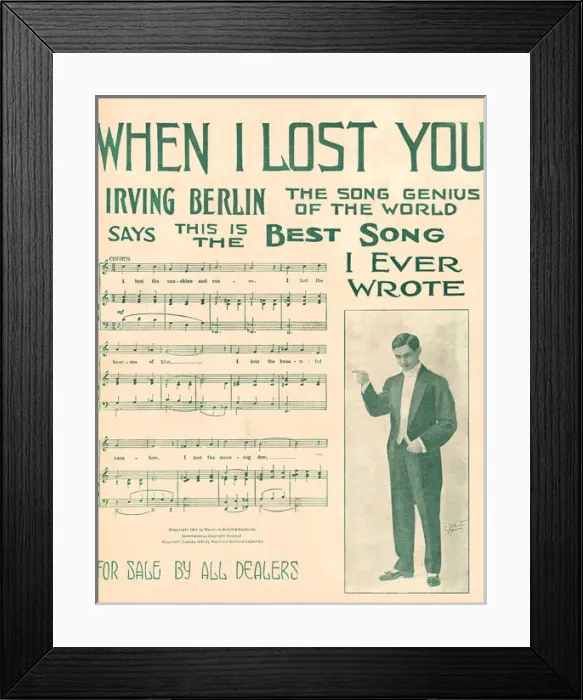 Framed Print : Irving Berlin Framed Print : Irving Berlin
