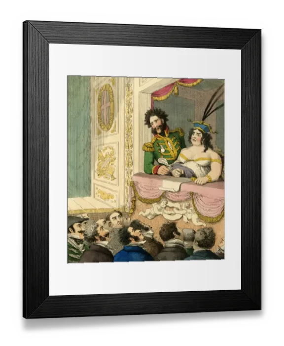 Framed Print : Caroline & Bergami / 1819 Framed Print : Caroline & Bergami / 1819