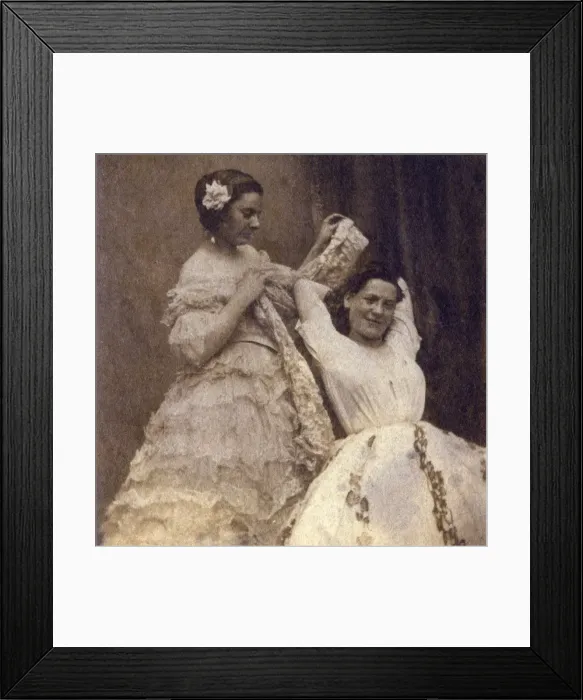 Framed Print : Lady Dressing Circa 1860 Framed Print : Lady Dressing Circa 1860