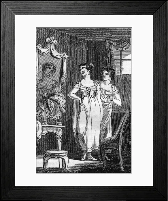 Framed Print : Dressmaker 1827 Framed Print : Dressmaker 1827