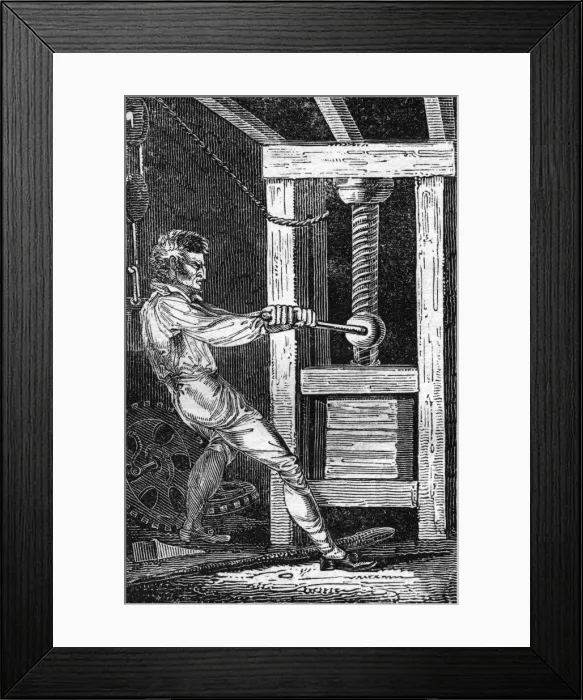 Framed Print : Mechanical Power 1827 Framed Print : Mechanical Power 1827