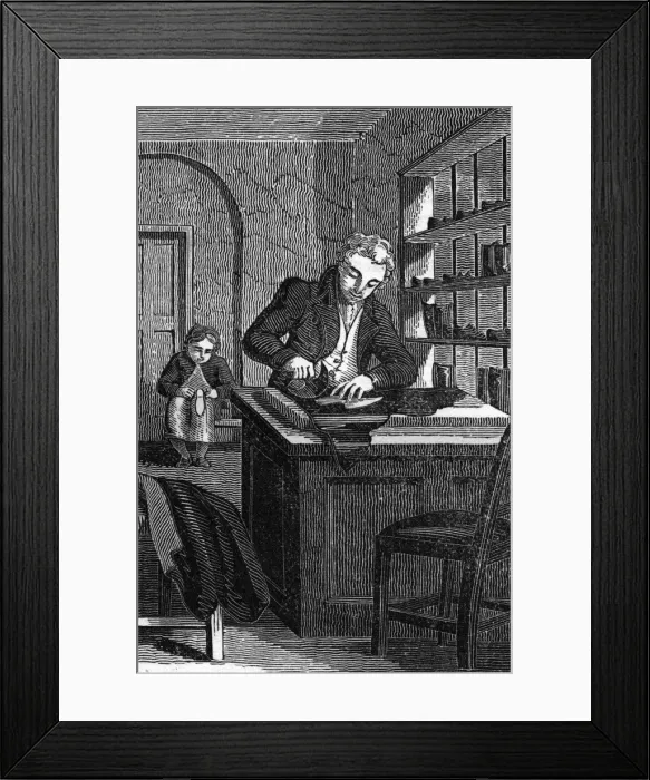 Framed Print : Shoemaker 1827 Framed Print : Shoemaker 1827