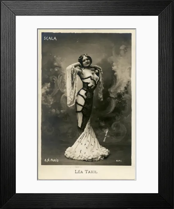 Framed Print : Lea Taxil, French entertainer at the Scala, Paris Date: late 19th century Framed Print : Lea Taxil, French entertainer at the Scala, Paris Date: late 19th century